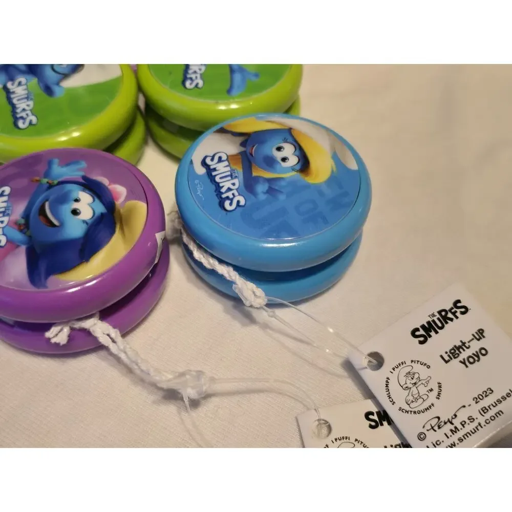 5x Rare New Smurfs Light Up Yo Yo Yoyo Yoyos Smurfette Smurfstorm Brainy papa